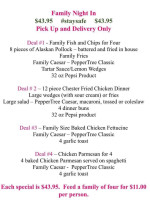 Pepper Tree Family menu