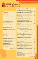 South Algonquin Diner menu