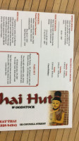 Thai Hut menu