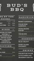 Bud's Bbq menu