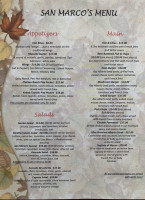 Osteria San Marco menu