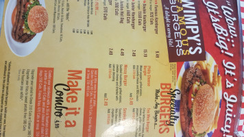 Wimpy's Diner menu