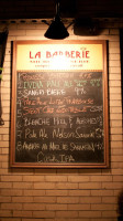 La Barberie menu