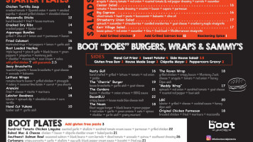 The Boot Social Pizzeria menu