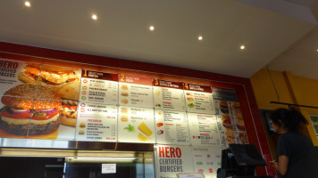 Hero Certified Burgers menu