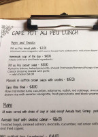 Cafe Pot-Au-Feu menu