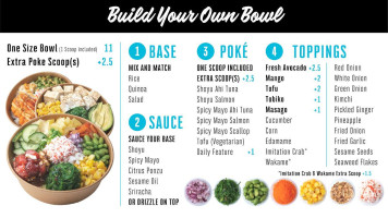 Steve’s Poke menu