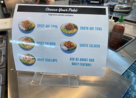 Steve’s Poke menu