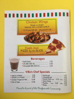 Pizza Villa & Pasta House menu