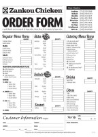 Hidden Goldmine Bakery menu