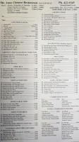 Ste. Anne Chinese menu