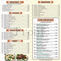 China 8 Fergus menu