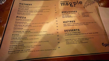 Pizzeria Magpie- Mile End menu