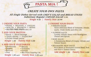 La Pizza & Pasta menu