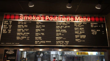 Smoke's Poutinerie menu