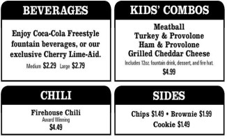 Firehouse Subs London Wellington South menu