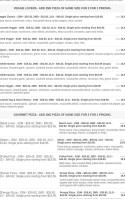 Top Dog Pizza menu