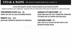 State Main Kitchen menu