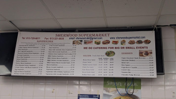 Sherwood Market & Deli menu