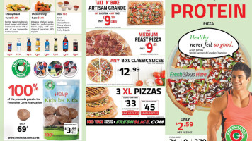 Freshslice Pizza menu