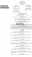 The Ranch House menu