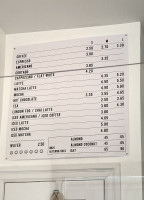 Smalls Coffee menu