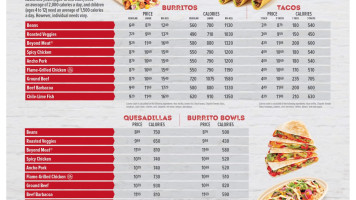 Quesada Burritos Tacos menu