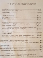 Sunnyside Cabins menu