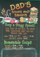 Dad's Homemade Soups And Sangys menu