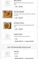Pho 5 Star Vietnamese Cuisine menu