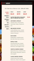 Big Daddy's Pizza & Bbq menu