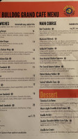 The Bulldog Grand Cafe menu