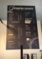 Stomping Grounds Cafe Bistro menu