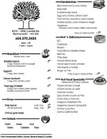 Sandwich Tree menu