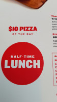 Boston Pizza menu