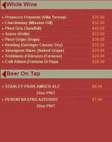 Golden Boot Cafe menu