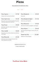 Golden Boot Cafe menu