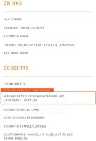 The Mission Eatery menu