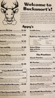 Bucksnort's Grill menu