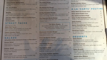 Delux Burger Bar menu