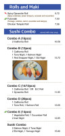 L.a. Sushi menu
