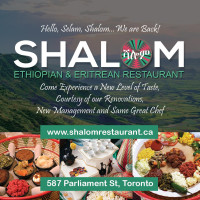 Shalom Ethiopian Eritrean Cardápio