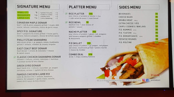 Prairie Donair Swift Current menu