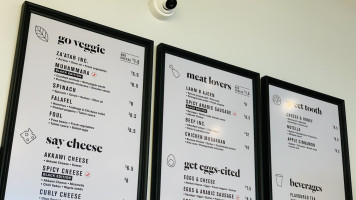 Manousha Inc. menu