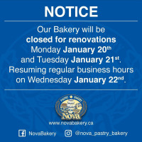 Nova Pastry Bakery Menu