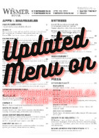 Wismer House menu