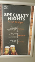 Five Bridges Bar & Grill Speisekarte