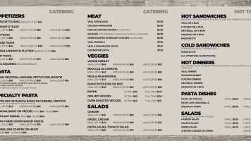 Molisana Bakery menu