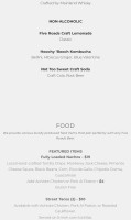 Five Roads Brewing Co. menu