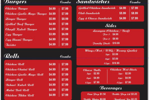 Burgerlicious menu
